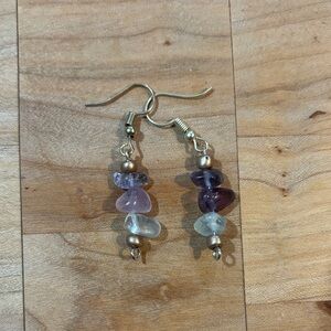 Elegant Flourite Dangle Earrings